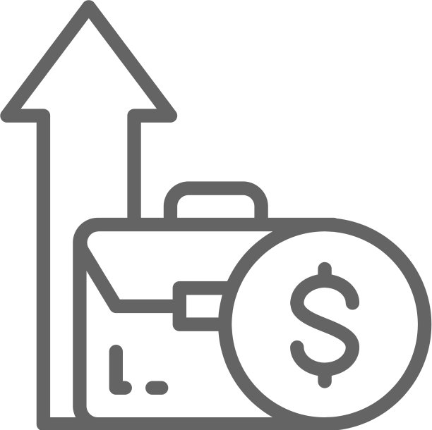 硬币和增长箭头出袋收入增加图片下载