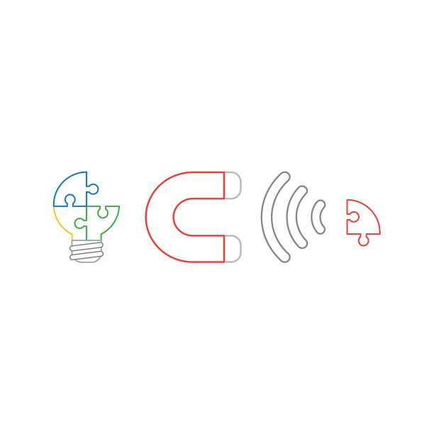 拼图灯泡图标概念图片下载