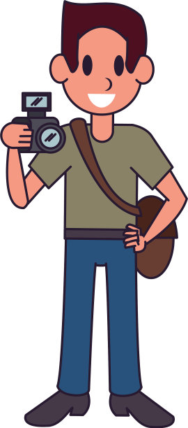 专业人物卡通摄影师图片下载