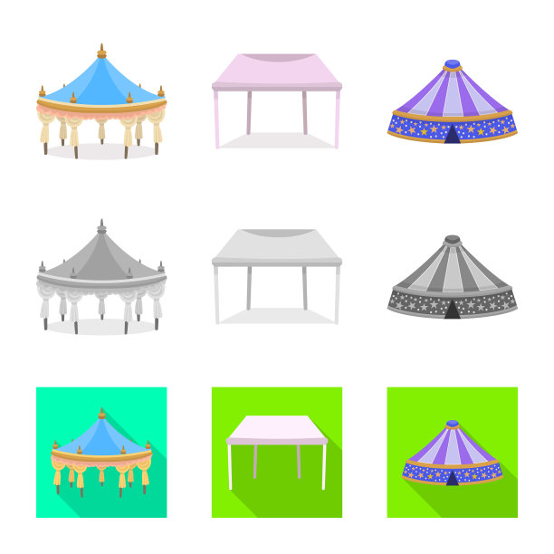 孤立物体roand折叠标志集图片下载