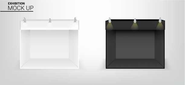 3d模拟逼真的帐篷展示流行展台图片下载