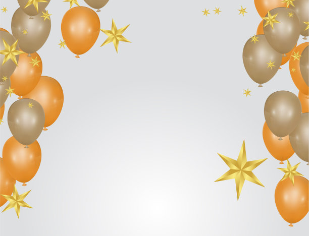 光泽气球金色装饰元素图片下载