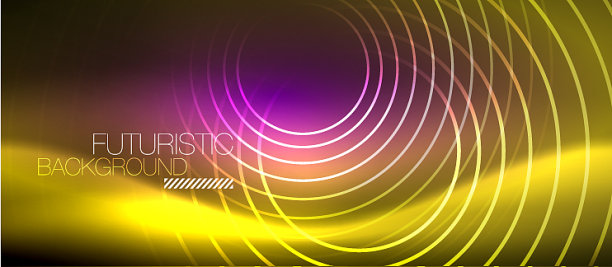 霓虹发光的科技线条，高科技的未来主义图片下载