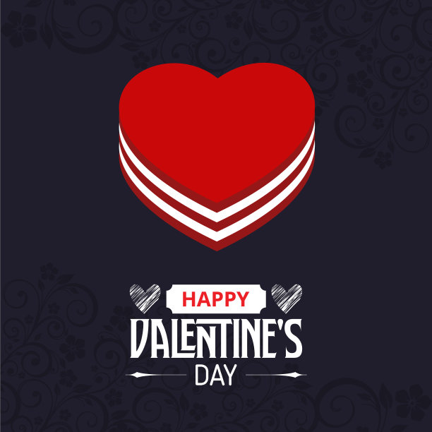 情人节背景与图标设置模式图片下载