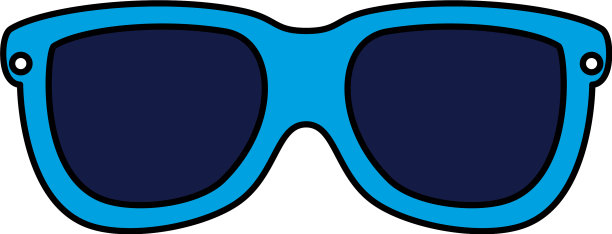 夏日太阳镜配件孤立图标图片下载