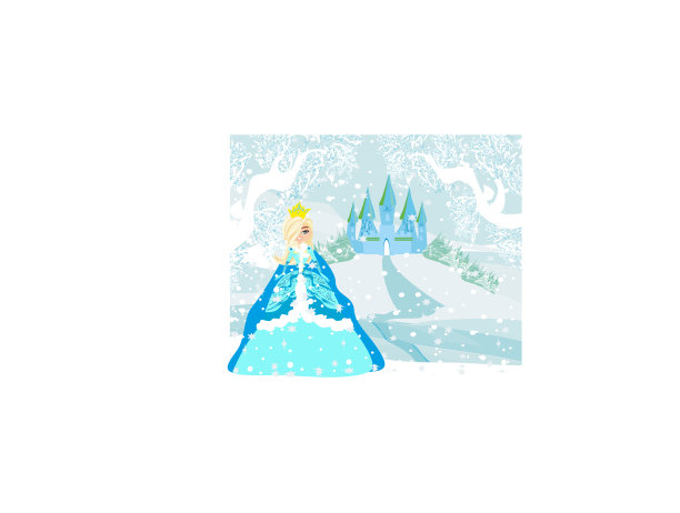 美丽年轻的公主在她的城堡前图片下载