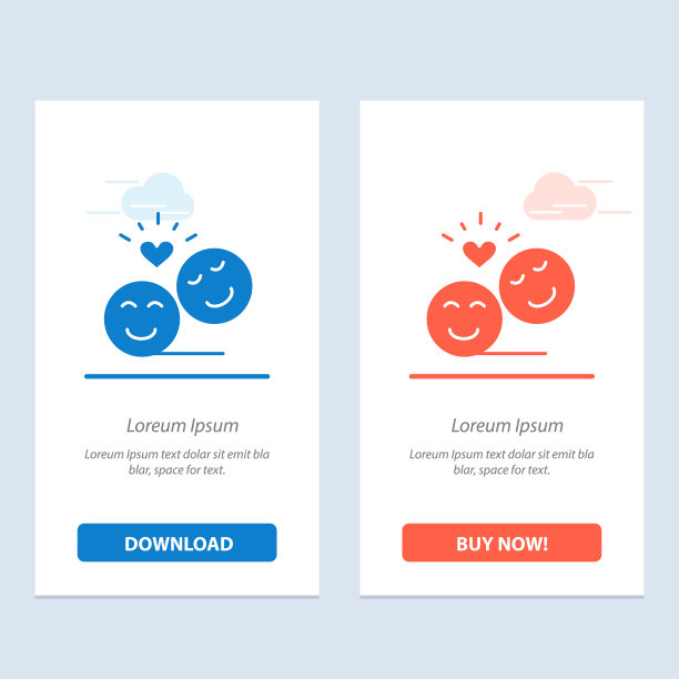 情侣头像，笑脸，表情符号，情人蓝图片下载