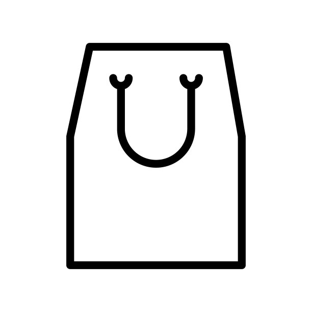 纸袋线条风格图标图片下载
