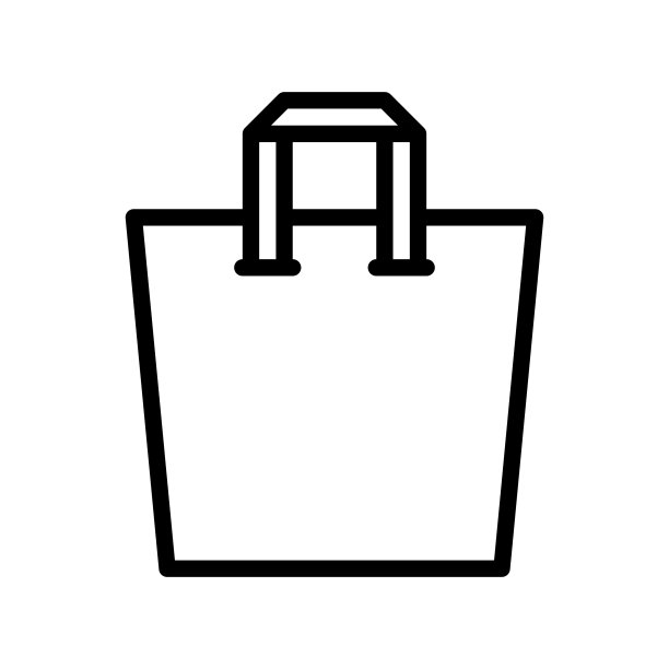 纸袋线条风格图标图片下载
