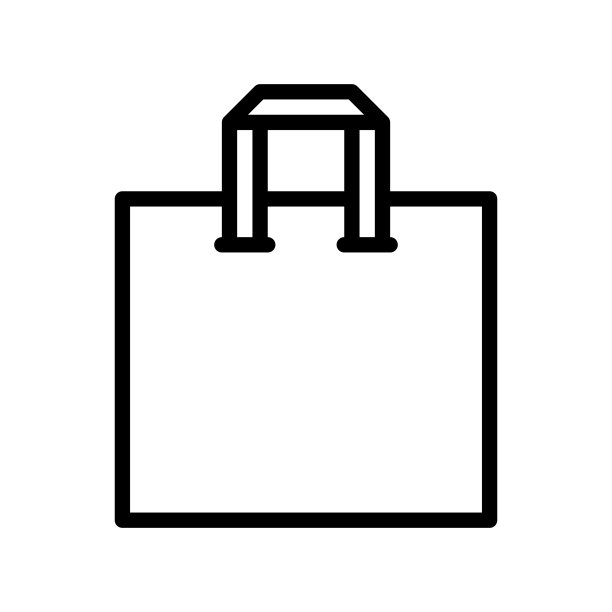 纸袋线条风格图标图片下载