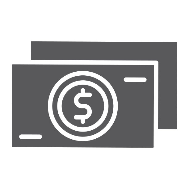 现金字形图标，货币和金融金钱符号图片下载