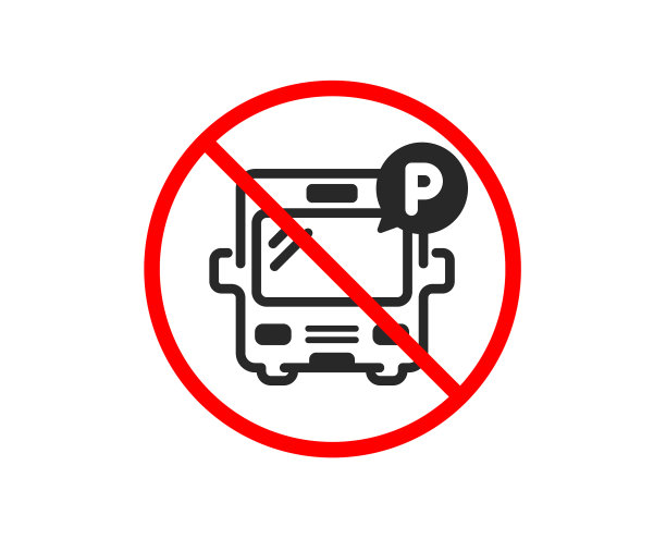 公共汽车停车标志图片下载