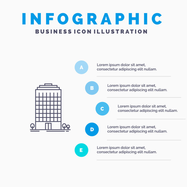 建筑办公大楼的空间线用5图片下载
