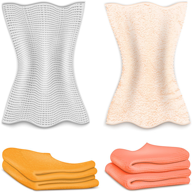 毛巾图标设置现实的风格图片下载