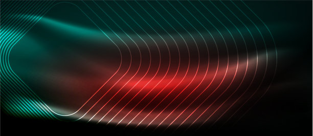 黑暗的背景与霓虹灯发光元素闪亮图片下载