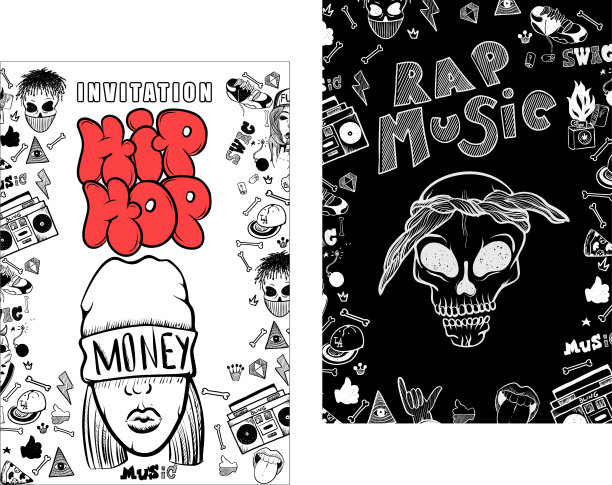 传单海报说唱战斗音乐会嘻哈音乐图片下载