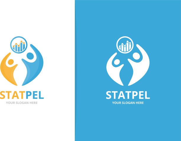 图形与人的logo组合示意图图片下载