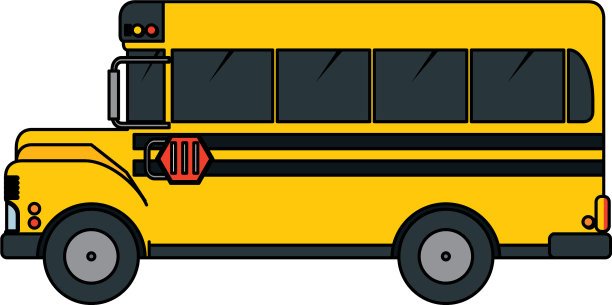校车交通孤立图标图片下载
