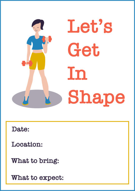 体育活动邀请海报模板妇女图片下载