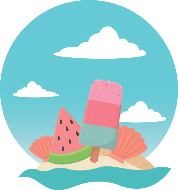 夏季图标套装设计图片下载