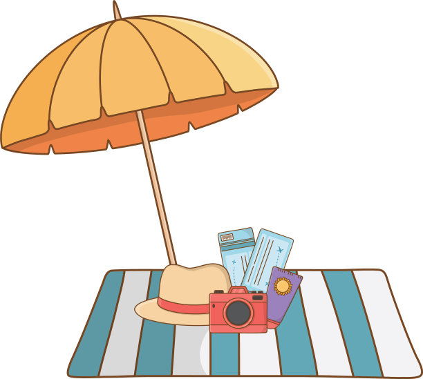 暑假放松卡通图片下载