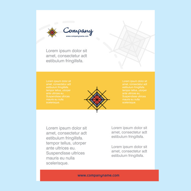 目标公司年度简介的模板布局图片下载