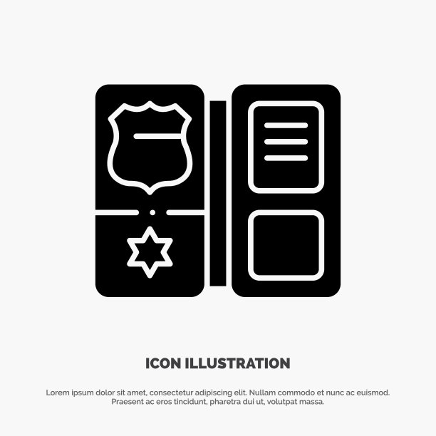 书盾美国星实字形图标图片下载