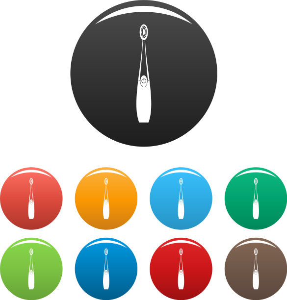 数字牙刷图标设置颜色图片下载