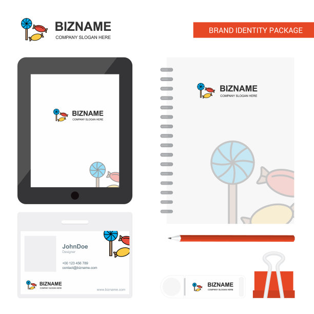 糖果企业logo TAB app PVC员工日记图片下载