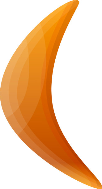 卡通风格的木头回力棒图标图片下载