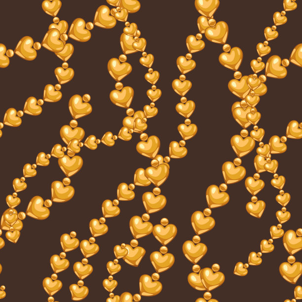 无缝图案与金链图片下载