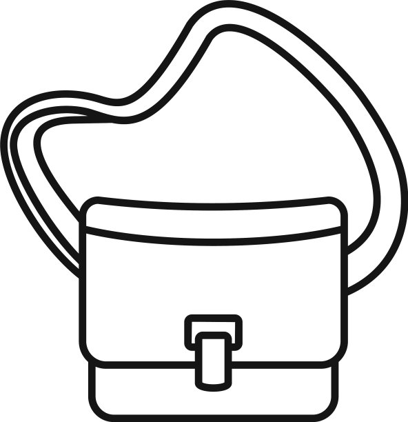 邮差皮包图标轮廓风格图片下载