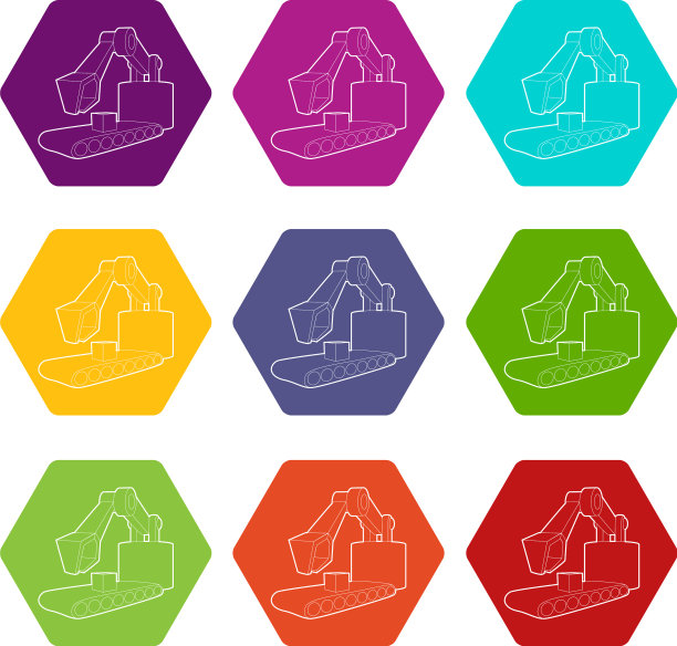 大挖掘机图标集9图片下载