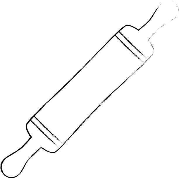 烘焙辊孤立图标图片下载