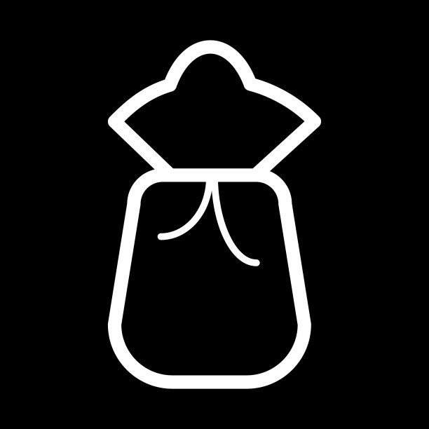 袋子或袋子图标黑色和白色的袋子图片下载