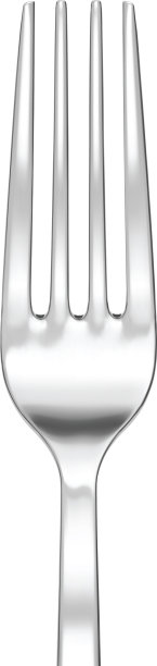 银叉孤立在白色3d图片下载