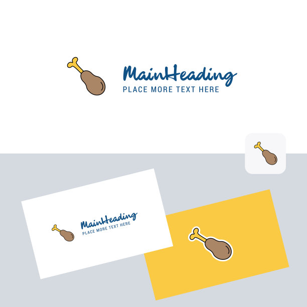 鸡棒棒糖标志与名片图片下载