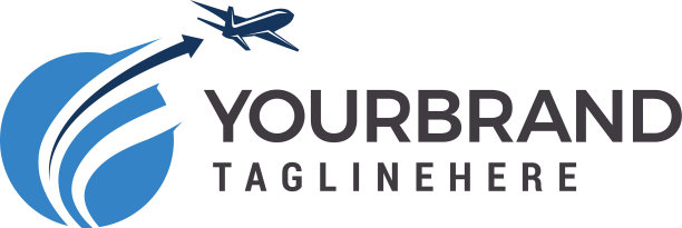 行星旅行标志飞机飞标志设计模板图片下载