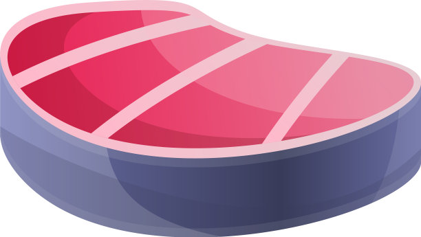 金枪鱼牛排图标卡通风格图片下载