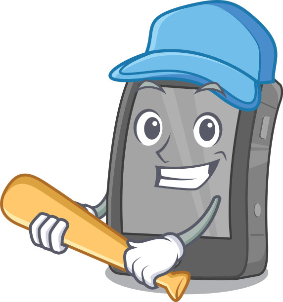 在吉祥物袋里玩棒球iPad图片下载