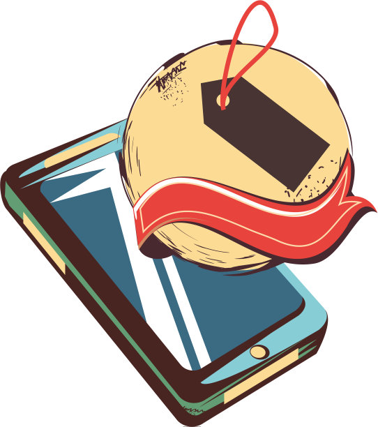 带有商业标签的智能手机图片下载