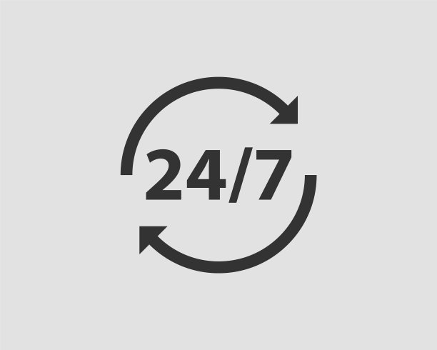 24小时服务时钟图标图片下载