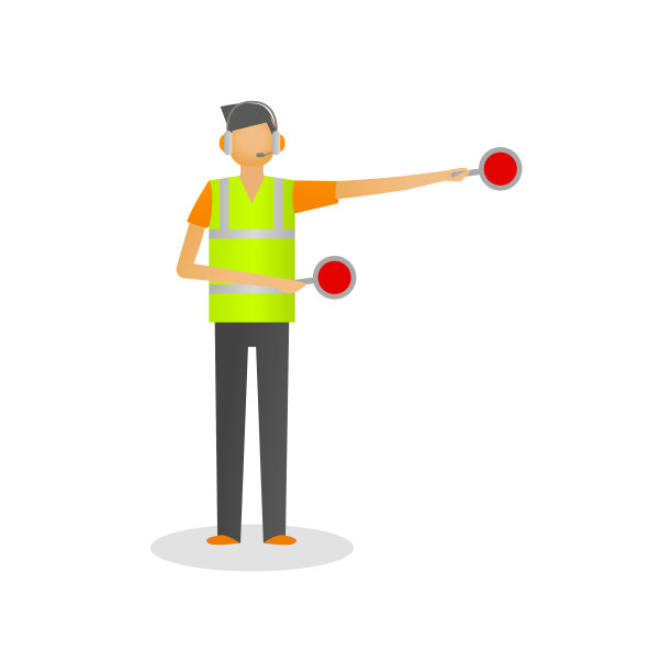 特殊工人在反光服装展示图片下载