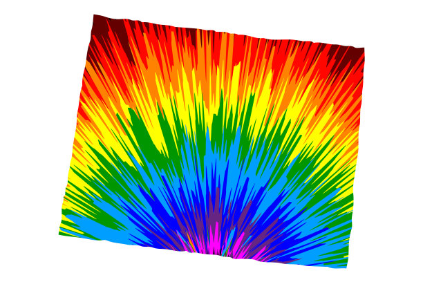 怀俄明彩虹地图是设计的抽象图图片下载