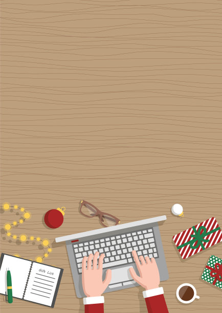 概念垂直圣诞平面旗帜圣诞老人图片下载