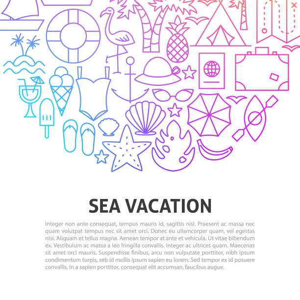 海上度假线概念图片下载