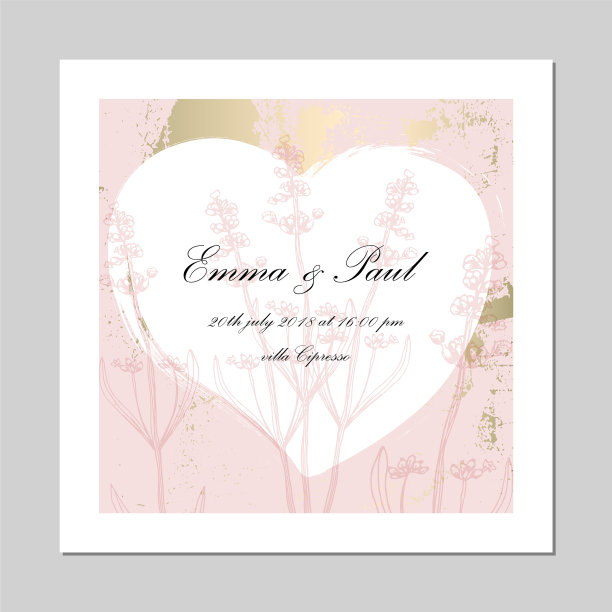 时尚浪漫淡雅淡蓝色金色套装图片下载