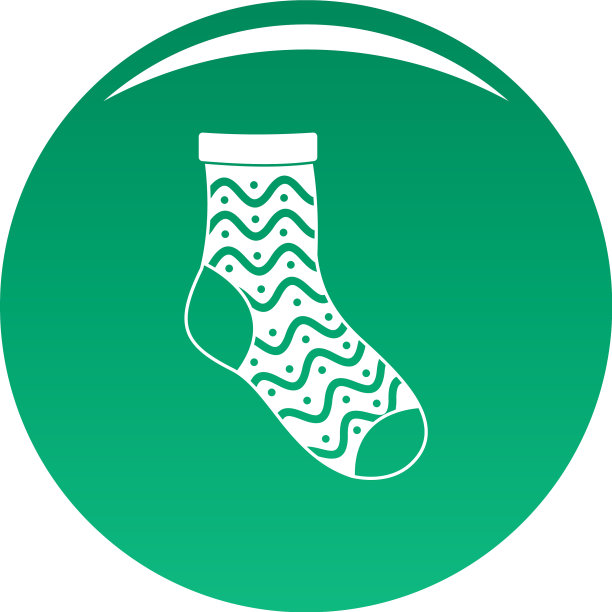漂亮的袜子图标绿色图片下载