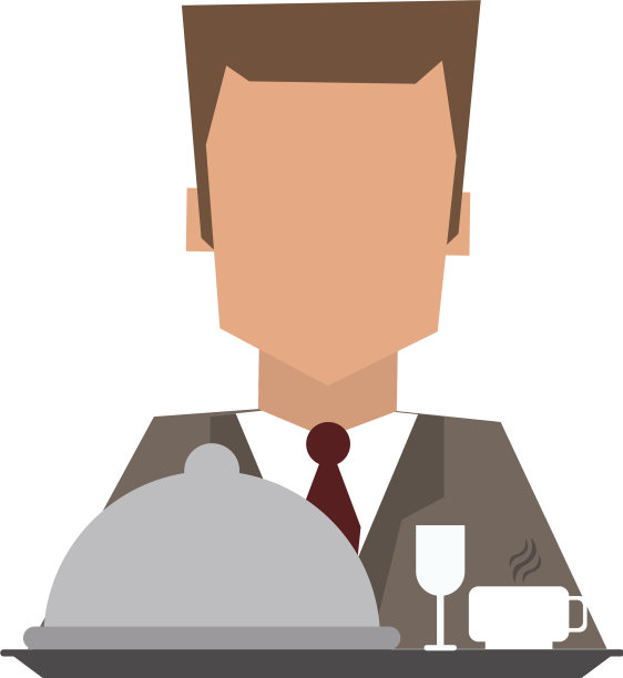 酒店接待员带晚餐图片下载