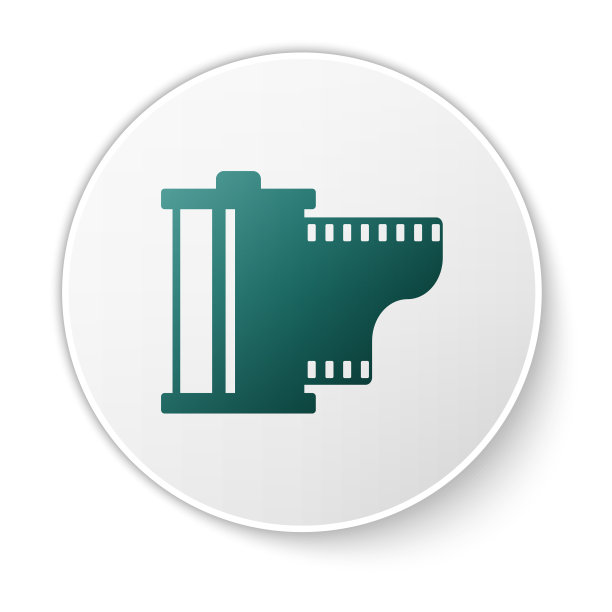 绿色相机复古胶卷卷墨盒图标图片下载